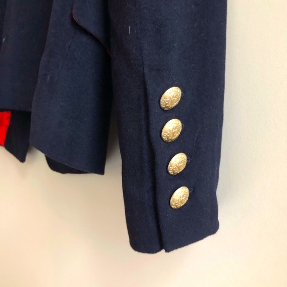 Vintage Escada Military Style Wool Blazer Size 38 - Picture 4 of 5